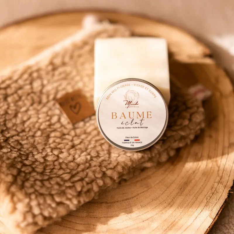 Coffret Beauté Made in Provence – Pochette Teddy, Baume Éclat 25g & Savon Mousse de Provence