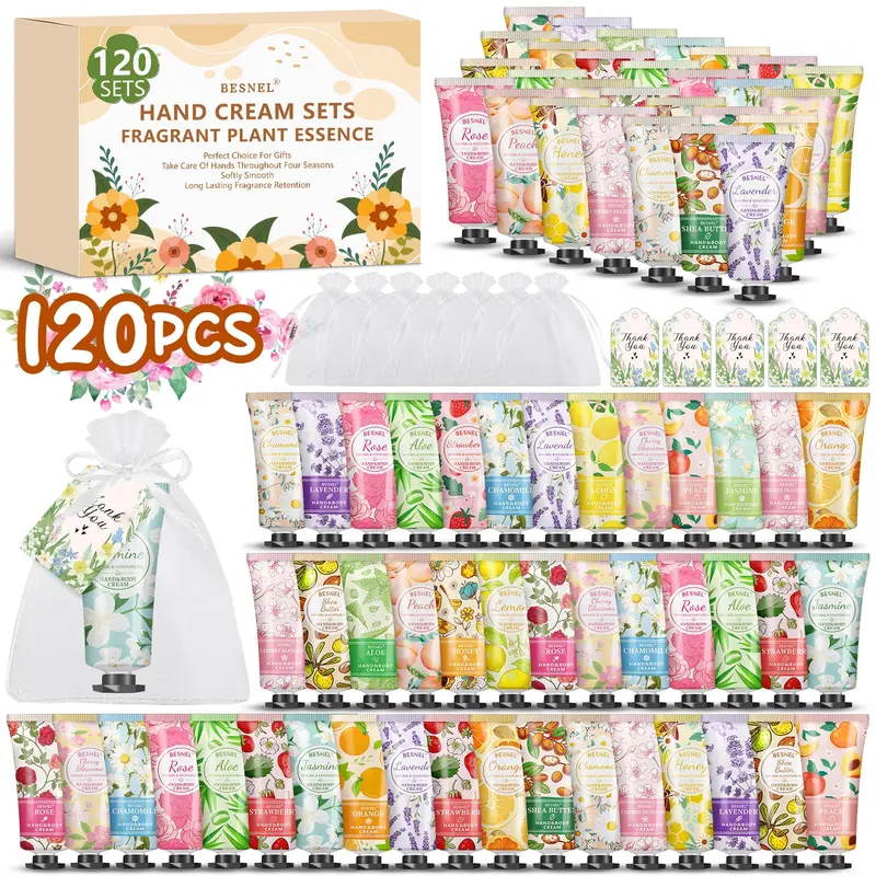 Coffret BESNEL 120 Crèmes Mains – Lot de 12 parfums, format voyage