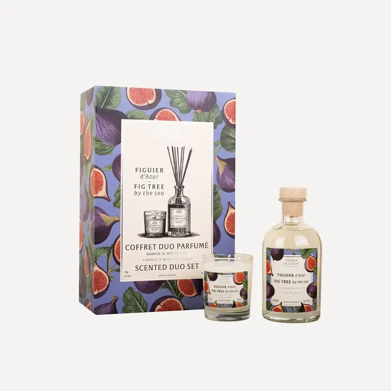Coffret bougie parfumée + Diffuseur de parfum Figue - Figuier d'Azur