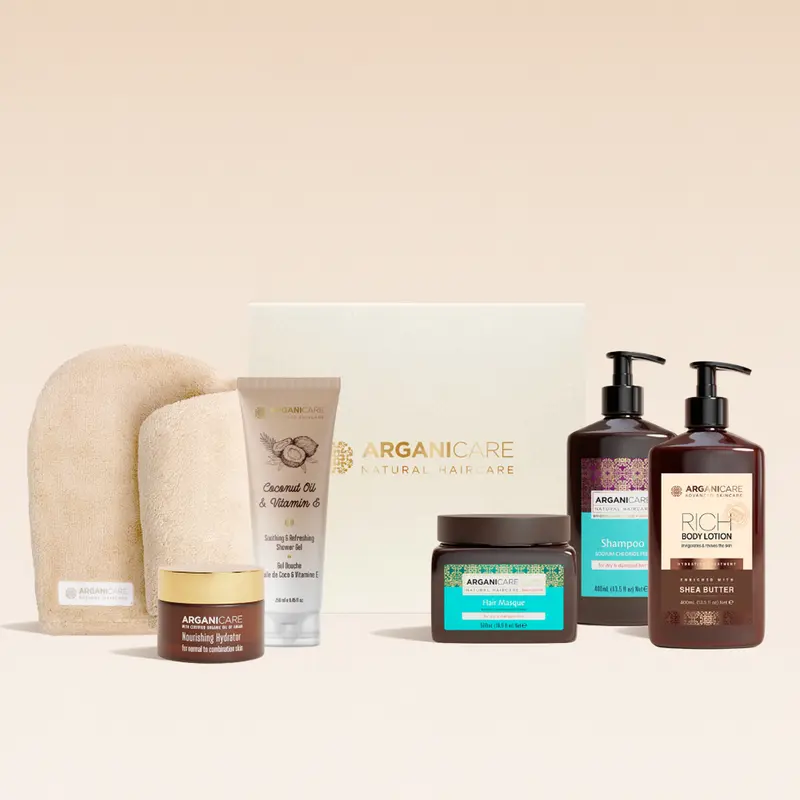 Coffret Rituel Cheveux & Bien-Être – Argan & Karité