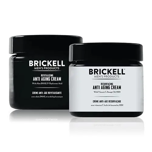 Coffret Routine Jour et Nuit Anti‑Âge pour Hommes – Brickell, Naturel et Bio