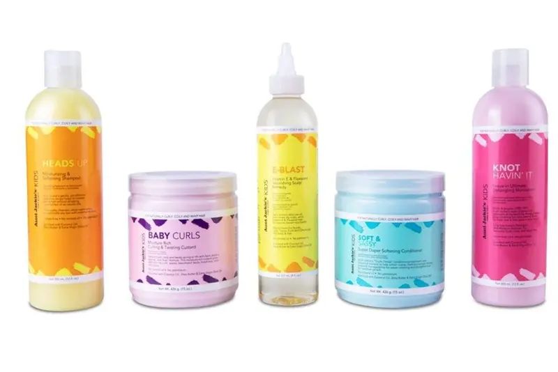Coffret Soin Cheveux Enfants Aunt Jackie’s – 5 Produits en Formats Plein pour Démêlage, Coiffage et Nourrissement (12 oz, 15 oz, 8 oz)