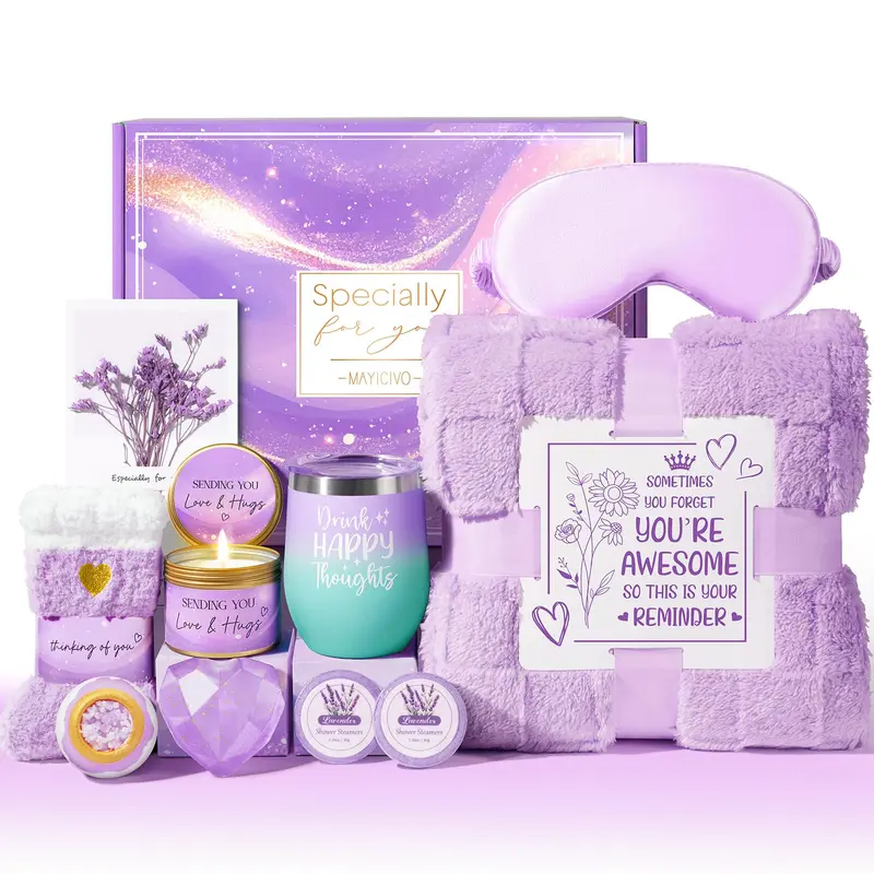 Coffret Spa Lavande MAYICIVO — Cadeau Anniversaire et Bien-Être pour Femmes