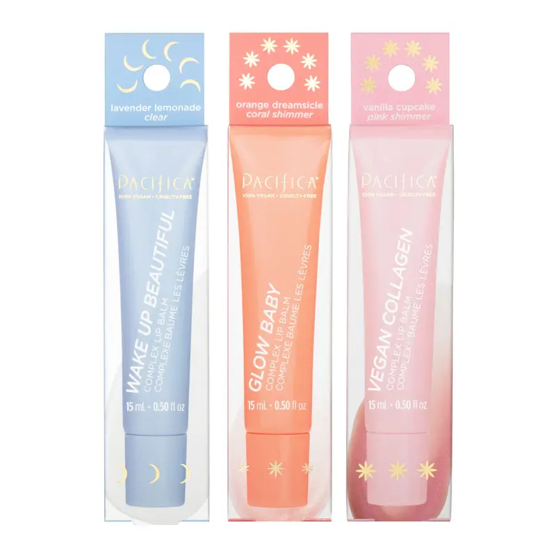 Coffret Trio de Baumes Hydratants Pacifica – Mandarine, Lavande-Citron et Vanille Végane
