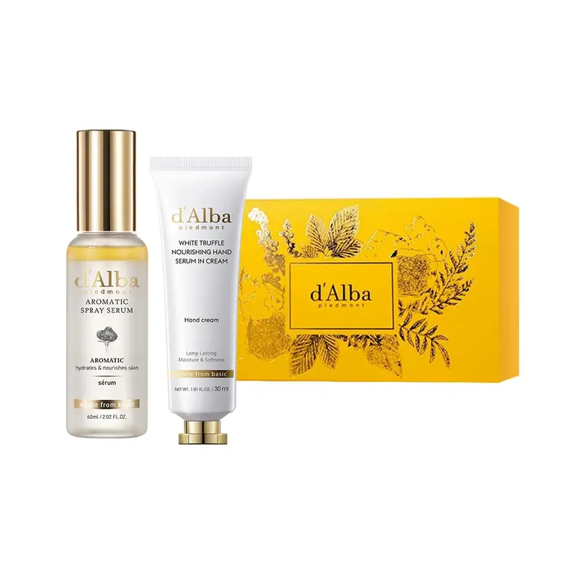 Coffret végan d'alba Piedmont – Sérum aromatique en spray et Soin mains-crème hydratant
