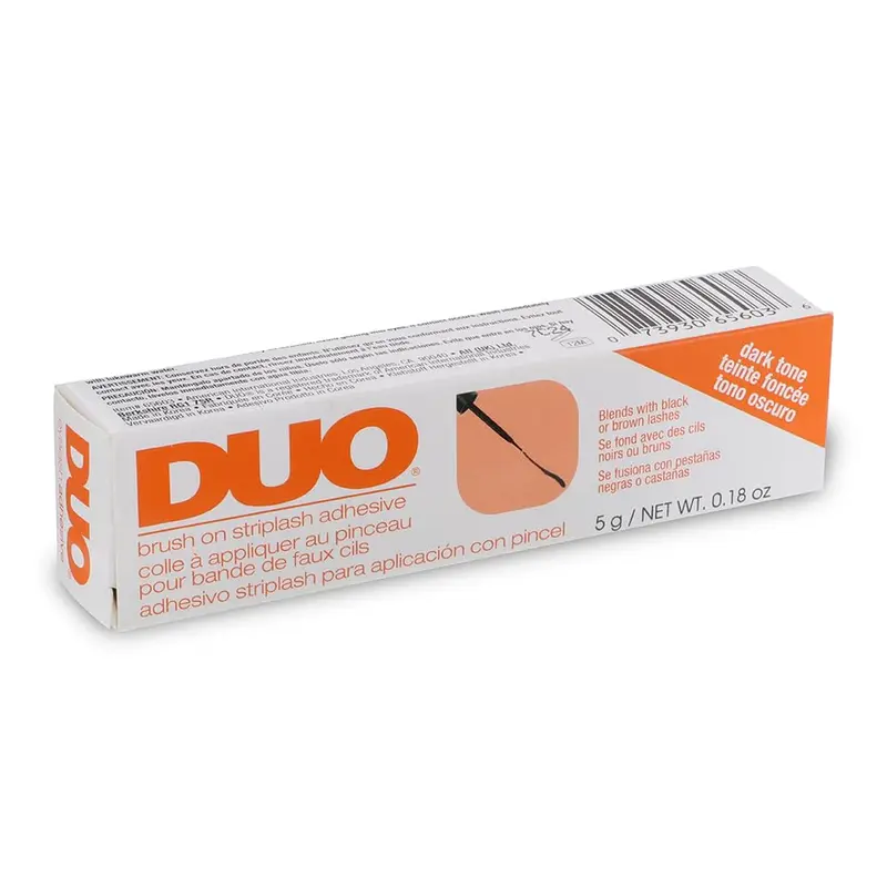 Colle DUO pour cils en bandes – Teinte sombre, imperméable, longue tenue – 0,18 oz