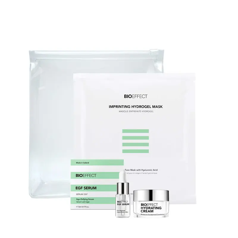 Collection Découverte BIOEFFECT – Sérum EGF, Crème Hydratante & Masque Hydrogel