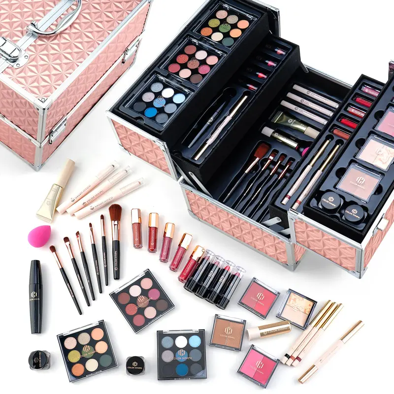 Color Nymph Ensemble Maquillage Professionnel – Trousse Rose pour Adolescentes et Femmes