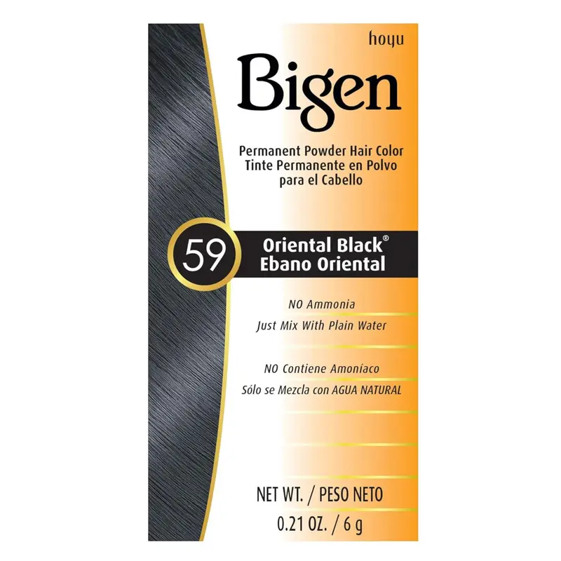 Coloration Poudre Permanente Bigen 59 Noir Oriental – Lot de 4