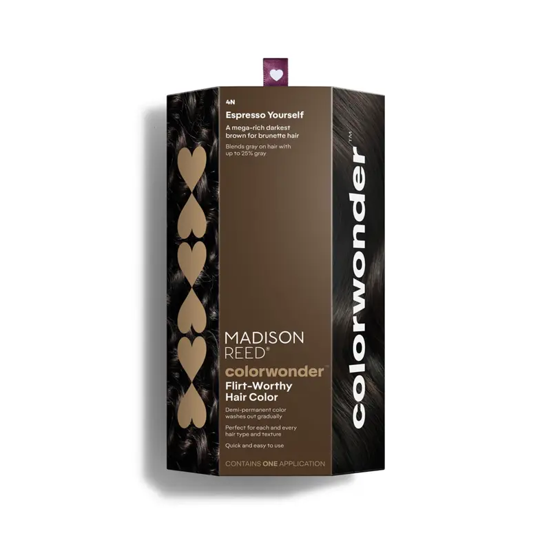 ColorWonder Demi-Permanent Coloration Capillaire Madison Reed – Brun Très Foncé (4N), Sans Ammoniaque, Cruelty-Free, Pack 1