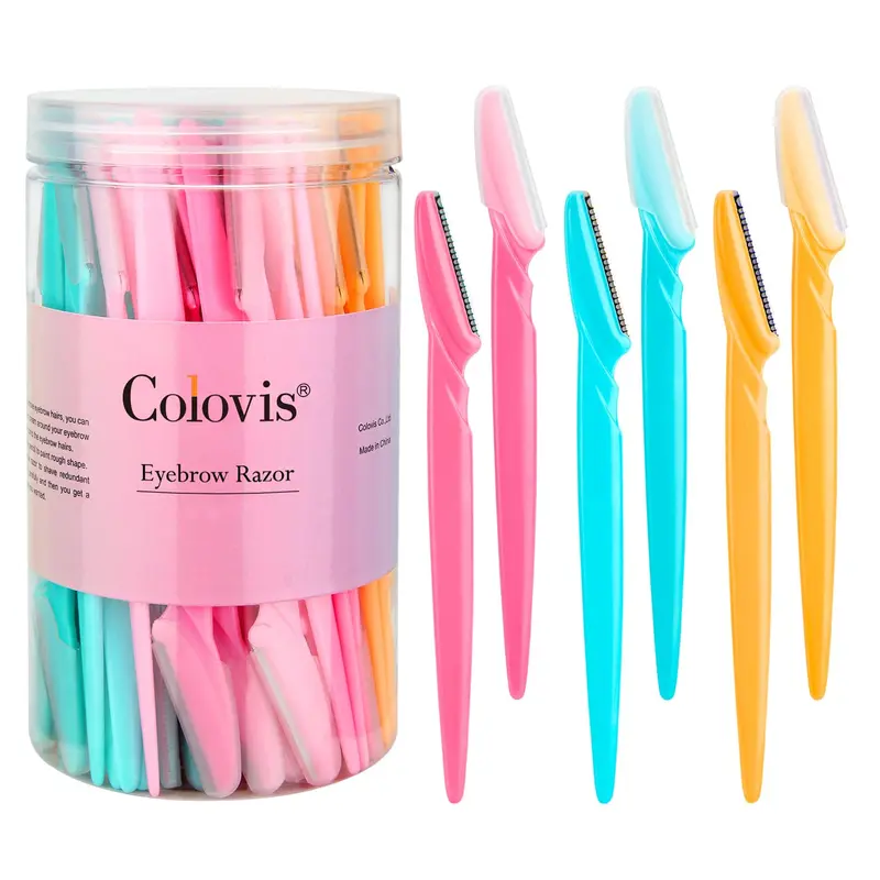 Colovis – Rasoirs sourcils et visage (66 pièces), protection et facilité d’utilisation