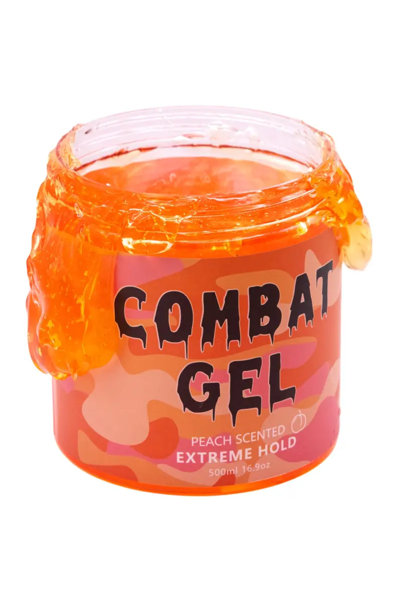 Combat Gel Extreme Hold – Gel capillaire 500 ml pêche, sans alcool et sans cruauté envers les animaux