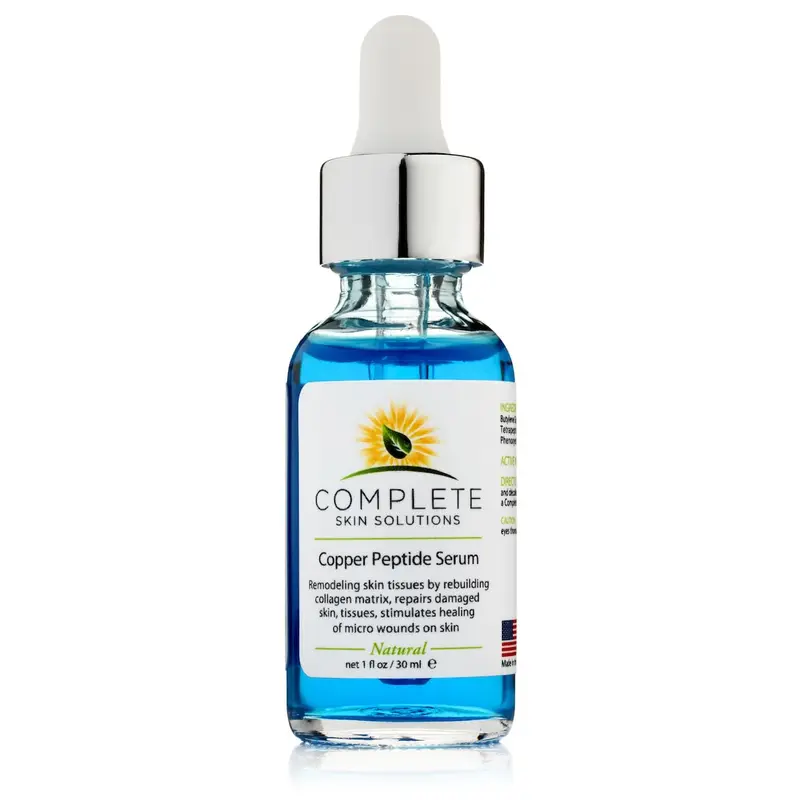 COMPLETE SKIN SOLUTIONS – Sérum visage au peptide cuivre et collagène, anti-âge, 30 ml