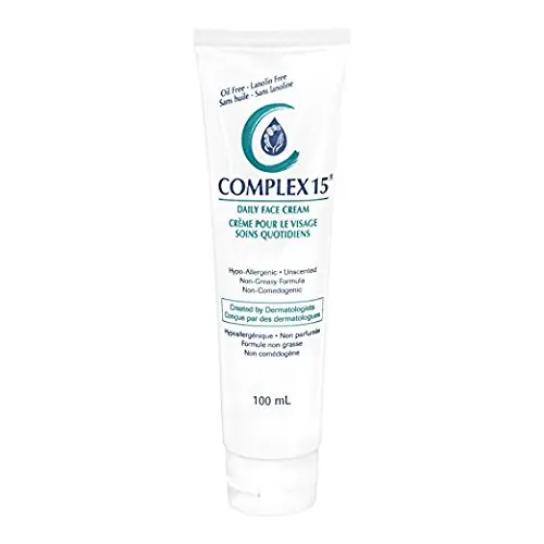 Complex 15 – Crème Visage Quotidienne (3,4 oz / environ 100 ml) – Pack de 2 | Hydratation légère et fini mat