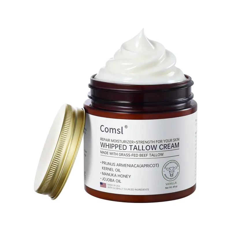 comsl Crème Talg de Boeuf et Miel — Hydratation Visage & Corps, Sans Parfum, Fabriqué USA