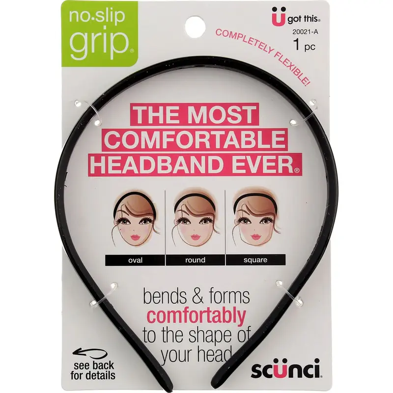 Conair Scunci Bandeau Pliable Sans Glissement – 3 pièces par boîte