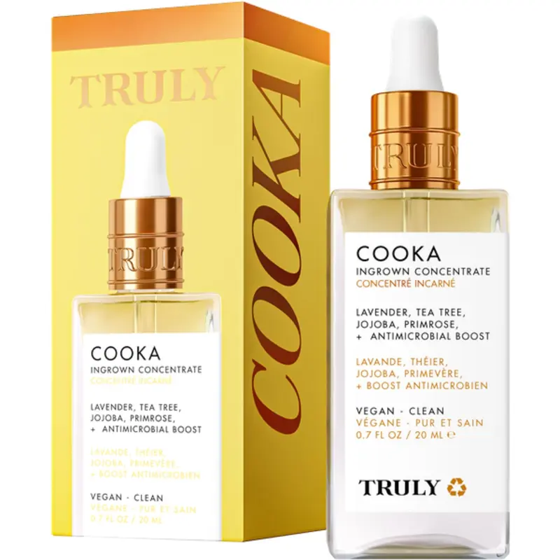 Concentré Cooka Truly — Sérum poils incarnés et rougeurs, jojoba hydratante, lavande et huile d’arbre à thé