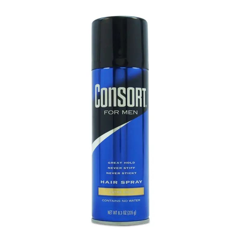 Consort Extra Hold — Spray Coiffant Homme, 12H, Séchage Rapide, Non Collant, 8.3 oz