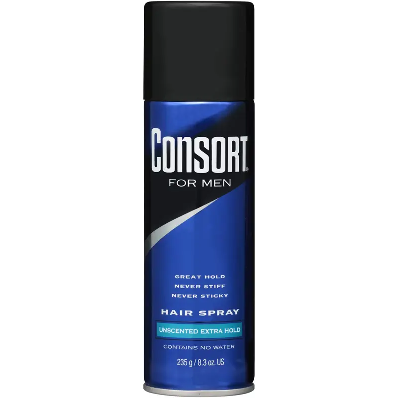 Consort Pour Hommes - Spray Cheveux Extrafort Sans Odeur, Maintien 12h (8,30 oz, Pack de 6)