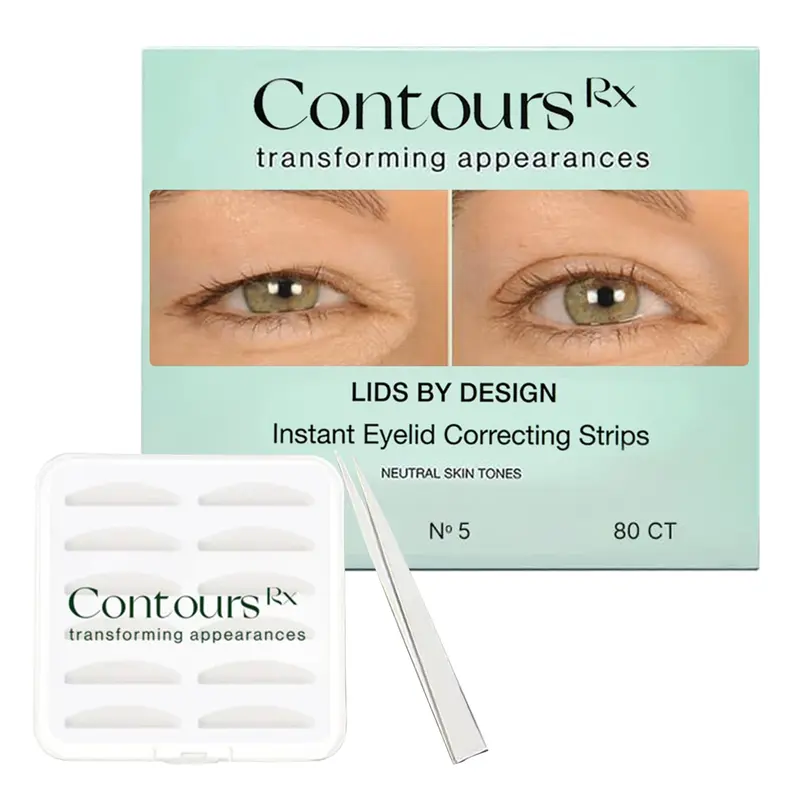 Contours Rx Lids by Design – N°5 Bande lifting paupières transparentes pour paupières tombantes – Médical, 80 bandes