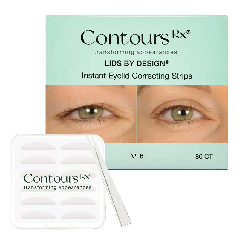 Contours Rx Lids by Design – N°6 Bandes de Levage Instantanées Transparentes pour Paupières Bosselées – Qualité Médicale – 80 Bandes