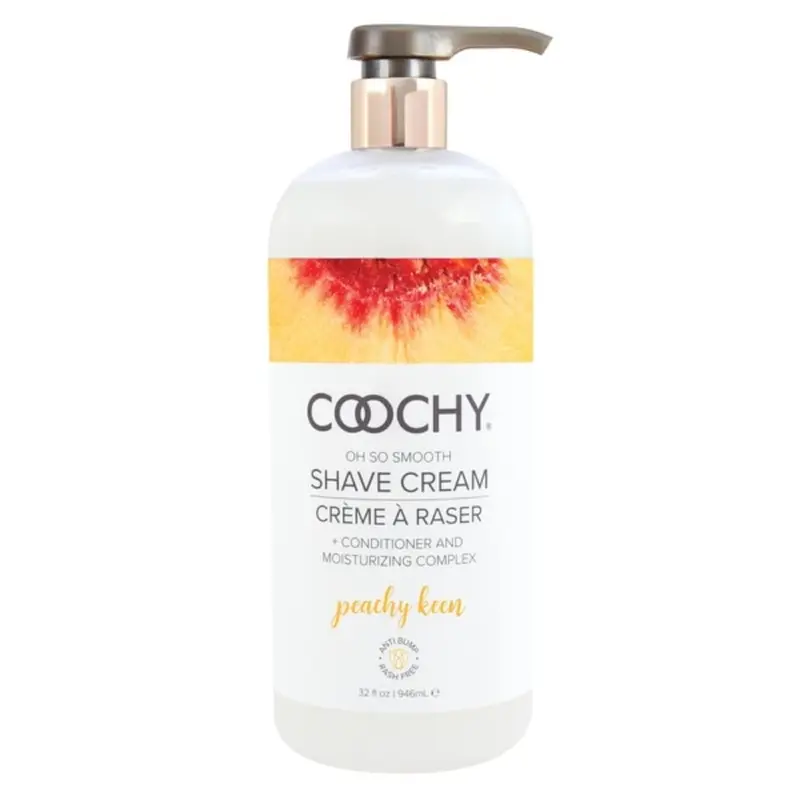 Coochy Shave Cream – Crème hydratante de rasage intime Peachy Keen, 32 oz