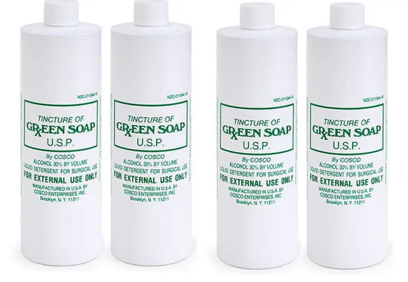 CoscoProducts Savon Vert Tincture — Lot de 4 bouteilles 16 oz pour tatouage et piercing