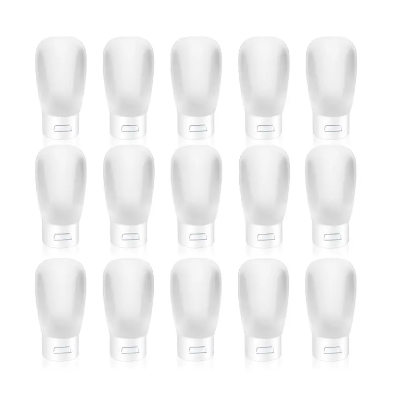 Cositina - Lot de 15 tubes souples 30 ml avec capuchon bascule, réutilisables et anti-fuite