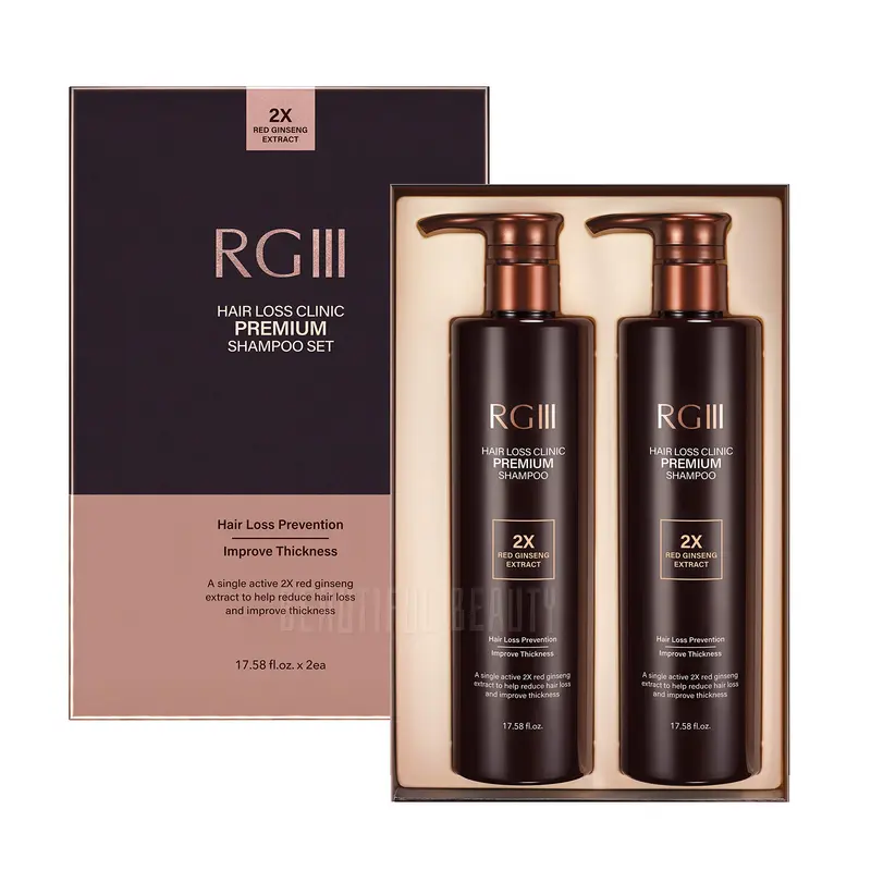 COSMOCOS RGIII Shampooing Premium Anti-Chute – Ensemble Deux Bouteilles