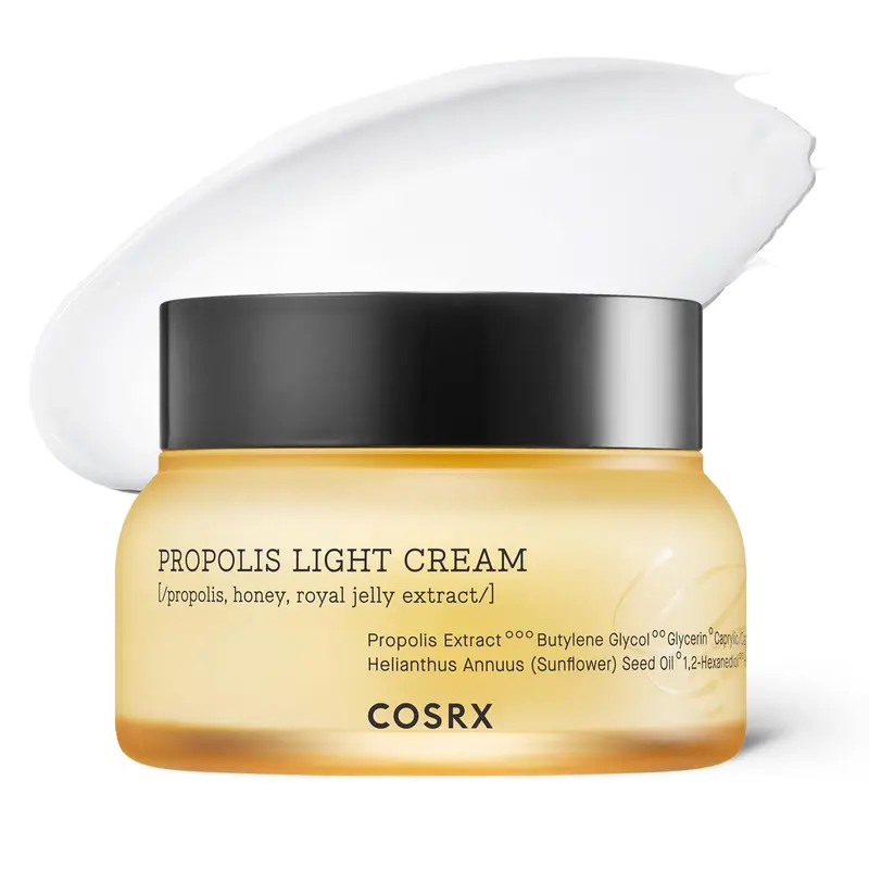 COSRX Full Fit Propolis Light Cream – Crème légère au propolis 64,5% | Hydratation jour et nuit, 65 ml
