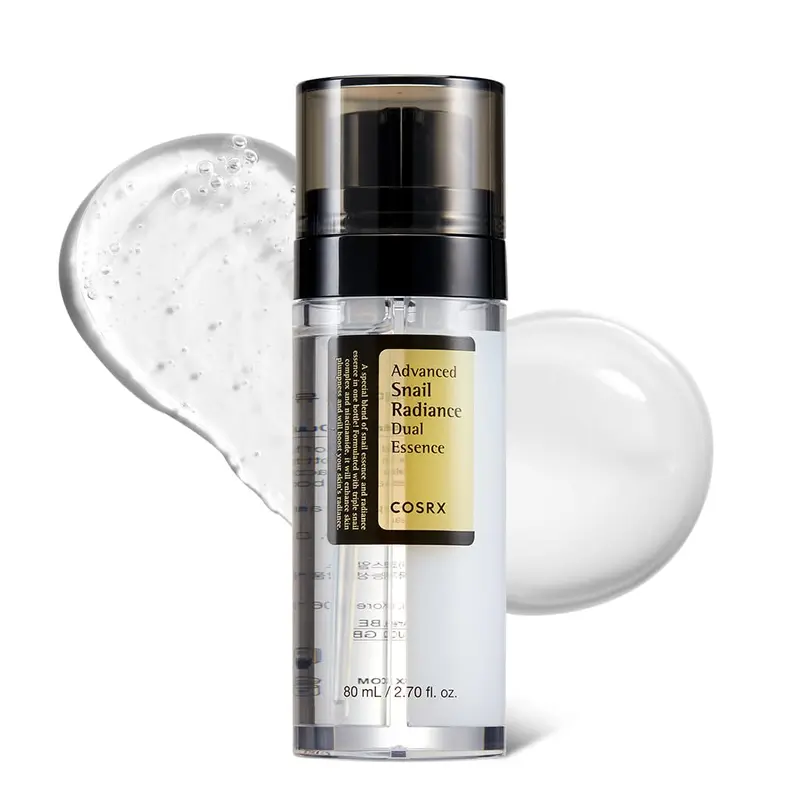 COSRX Snail Mucin 74% + Niacinamide 5% – Double Essence anti-âge pour éclat et hydratation, 80 ml