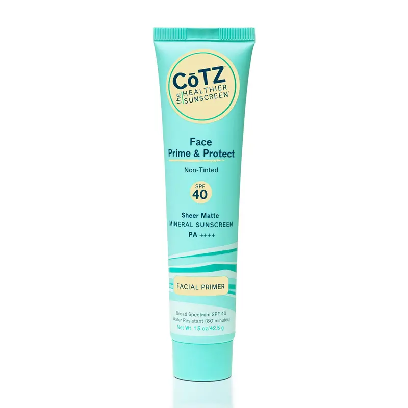 CoTZ Base Visage Minéral Sans Teinte SPF 40 PA++++ – Prime et Protection UVA/UVB, 1,5 oz / 42,5 g
