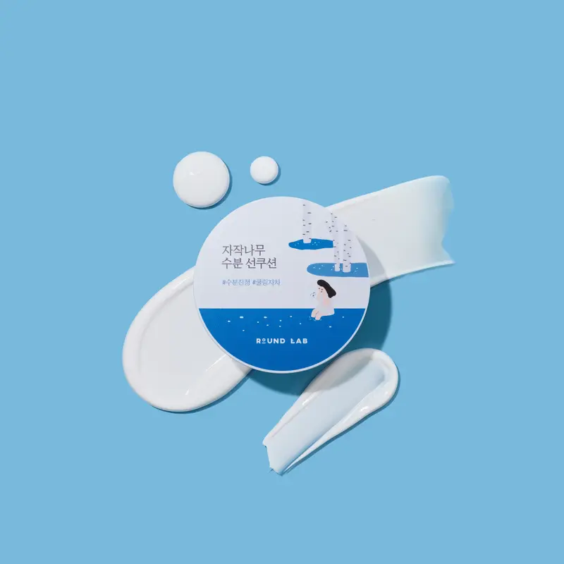Coussin solaire hydratant Round Lab Birch 15g (SPF 50+ PA++++)