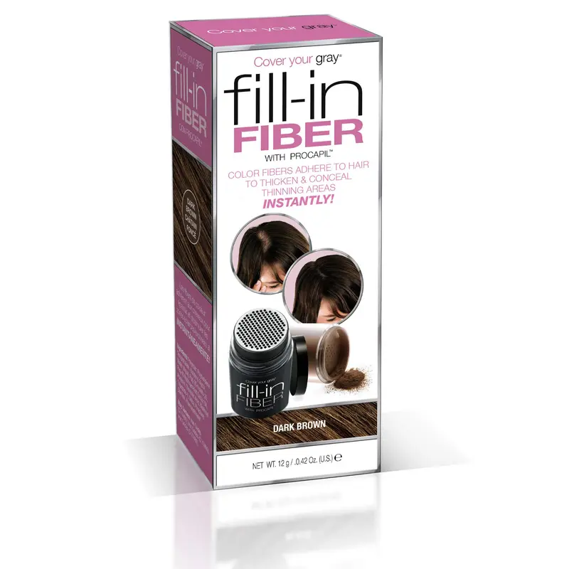 Cover Your Gray Pro Fill-In Fibers avec Procapil – Brun Foncé