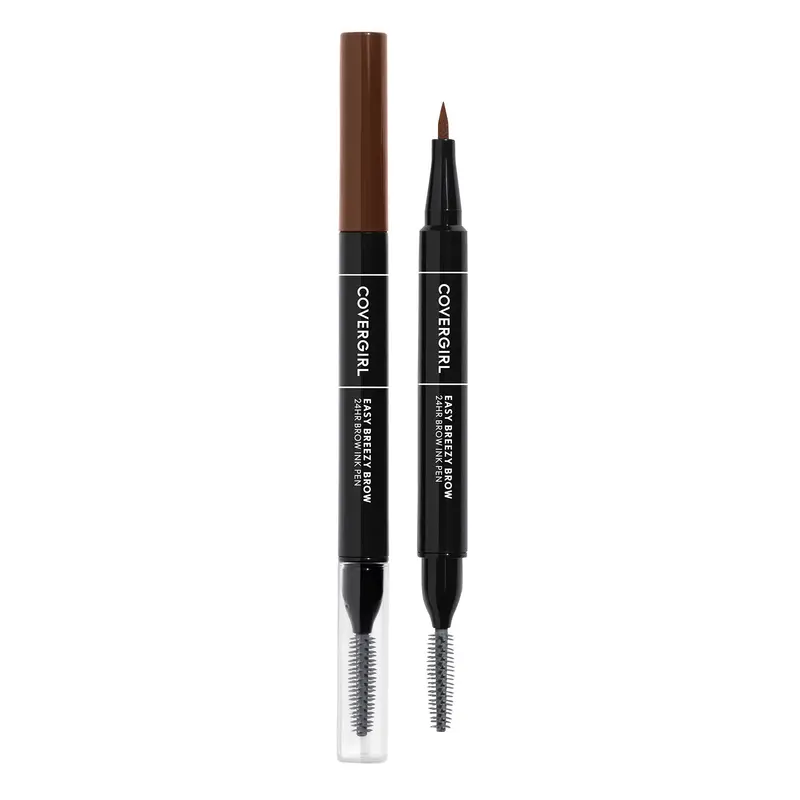 COVERGIRL Easy Breezy Brow 24HR Brow Ink Pen – Stylo sourcils à pointe ultra-précise, double applicateur et longue tenue