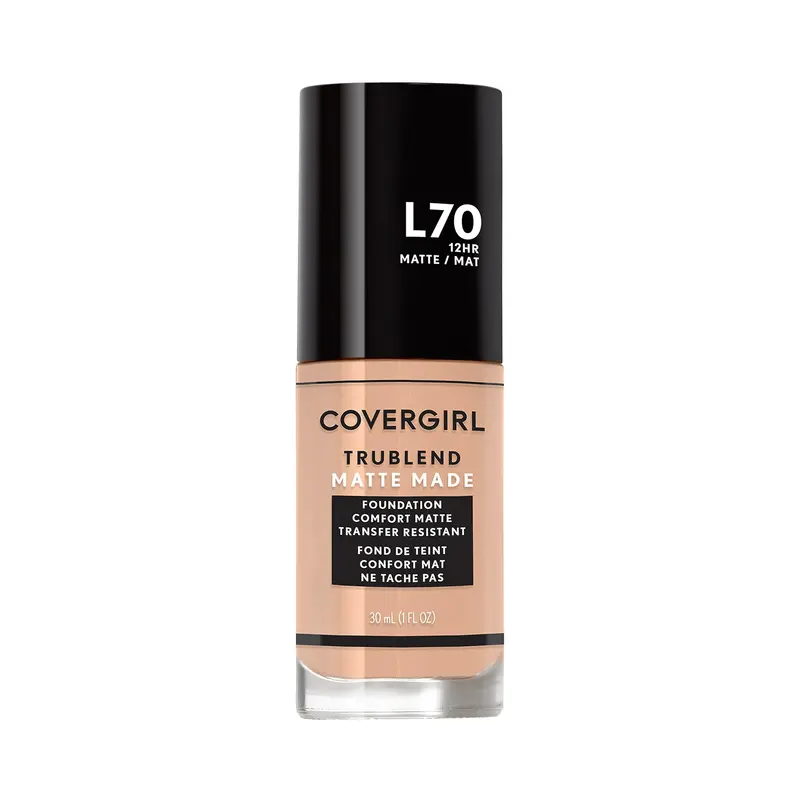 COVERGIRL TruBlend Matte Made — Fond de Teint Liquide, Ivoire Naturel, 30 ml, tenue longue durée