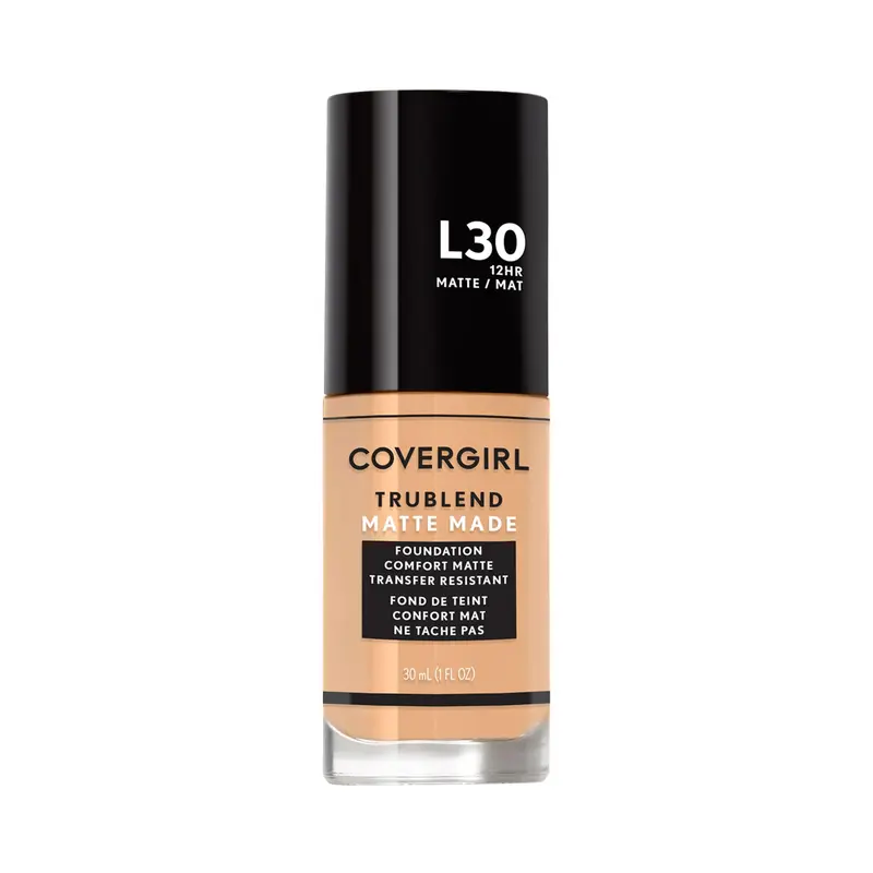 COVERGIRL Trublend Matte Made Fond de Teint Liquide L30 Golden Ivory – Finition Mat Durable et Tenue jusqu’à 12 heures