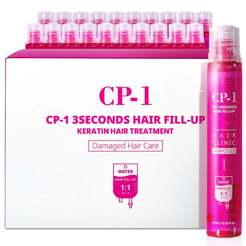 CP-1 3 Seconds Keratin – Coffret Soin Cheveux 20x13ml, Rinçage Profond et Masque Protéine