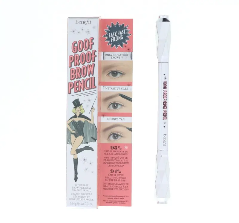 Crayon sourcils Goof Proof de Benefit – Forme facile et remplissage, DLX 0,01 oz, teinte 03 Moyen