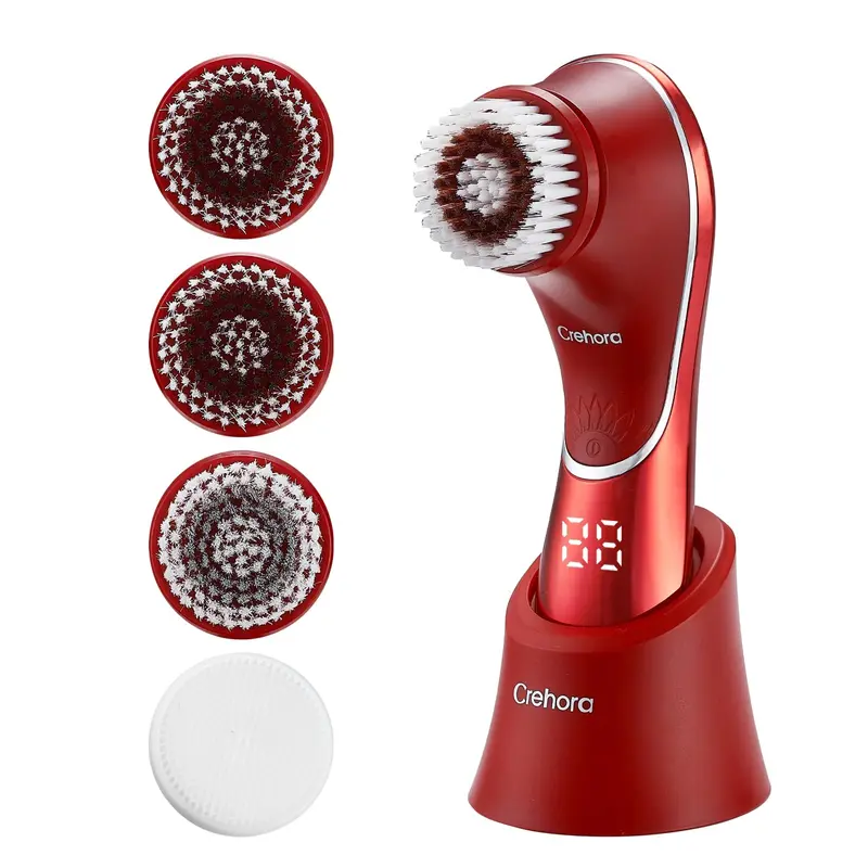 Crehora Brosse Nettoyage Visage Électrique Rechargeable IPX7 – 4 Têtes