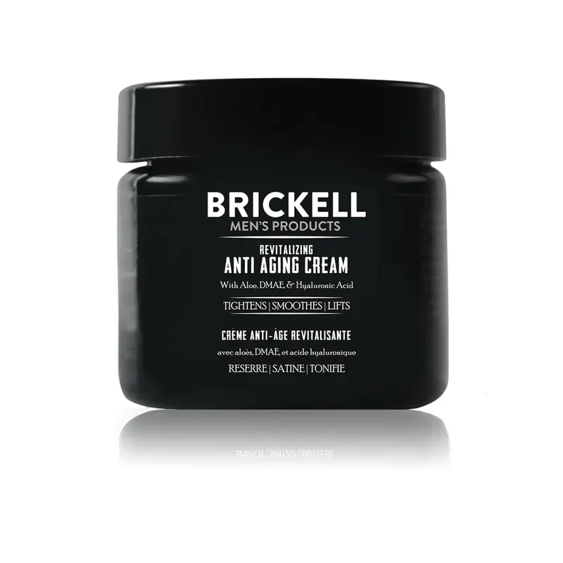 Crème anti-âge revitalisante pour hommes Brickell – Hydratation et raffermissement du visage, naturelle et biologique