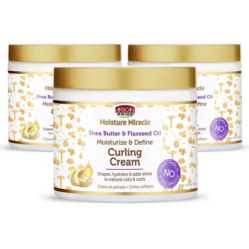 Crème Boucles African Pride – Hydratation Profonde et Définition, Lot de 3 x 15 oz