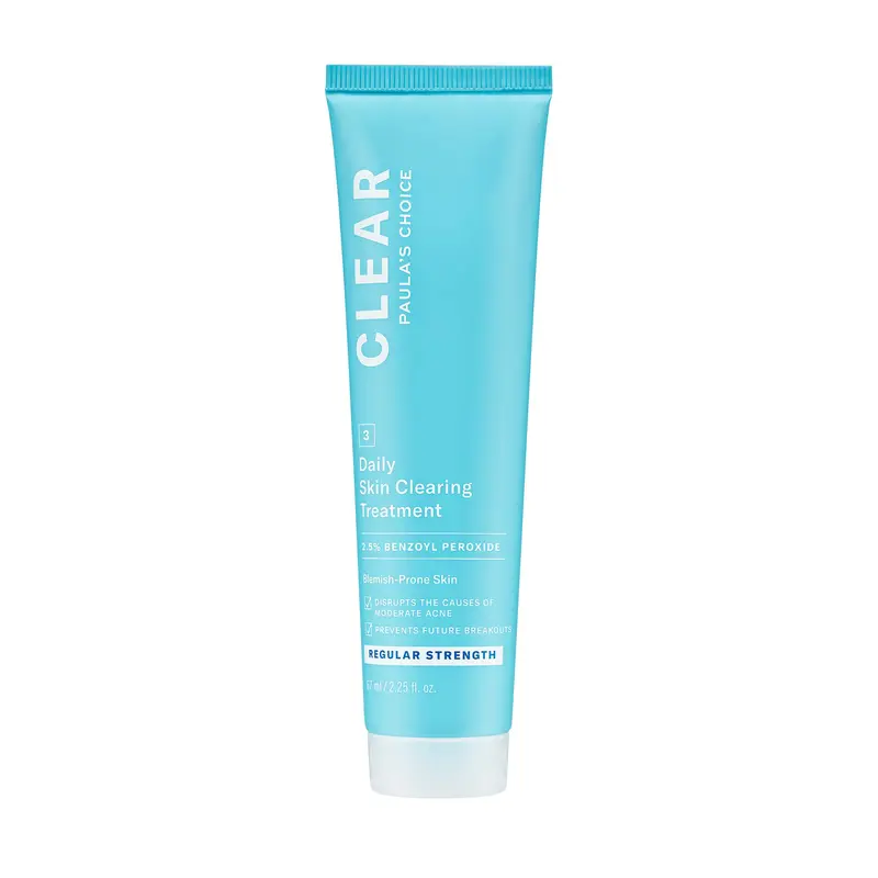 Crème Clarifiante Quotidienne Paula's Choice CLEAR – Soin anti-imperfections avec peroxyde de benzoyle, sans parfum, 66 ml