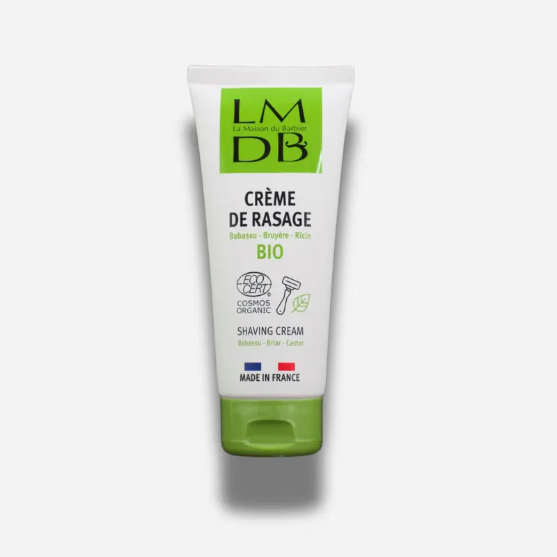Crème de rasage à l’huile de ricin BIO certifié ECOCERT