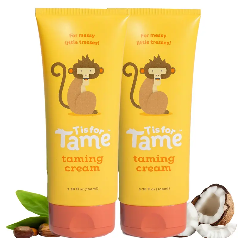 Crème démêlage naturelle T is for Tame – pour enfants, anti-frisottis, sans résidu | Lot de 2 x 100 ml