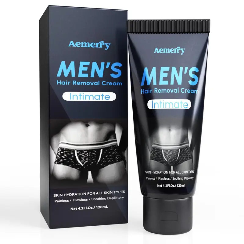 Crème dépilatoire intime pour hommes – sans douleur | Aemerry
