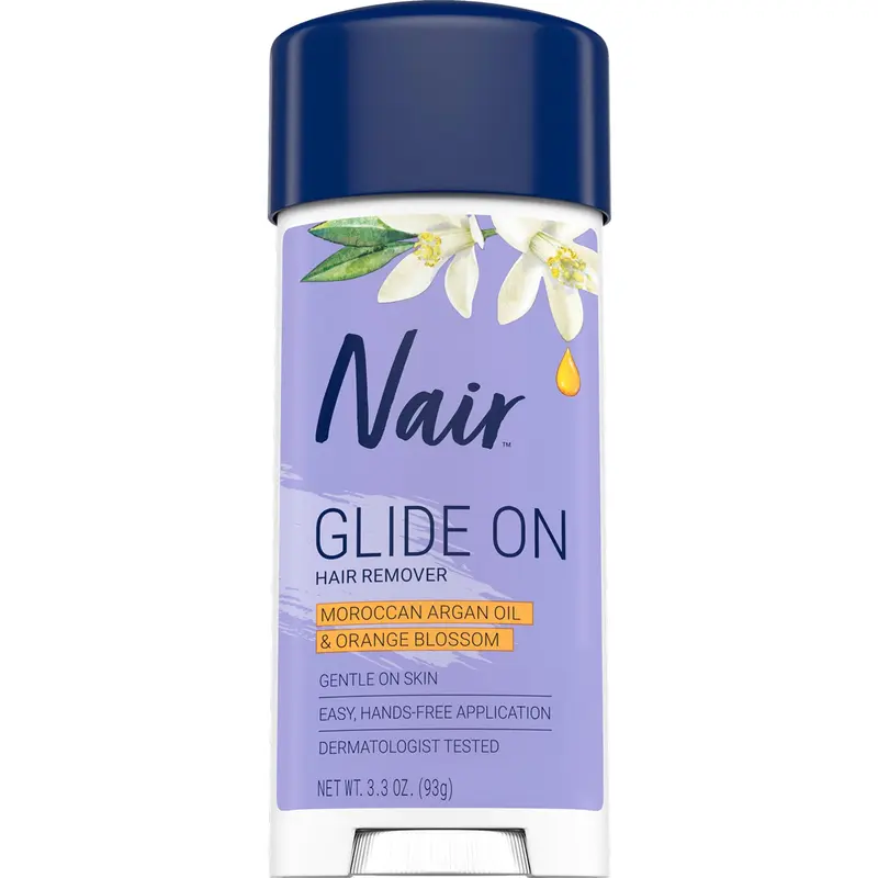 Crème dépilatoire Nair Glide On – Épilation sans contact pour bras, aisselles et ligne bikini | 3,3 oz