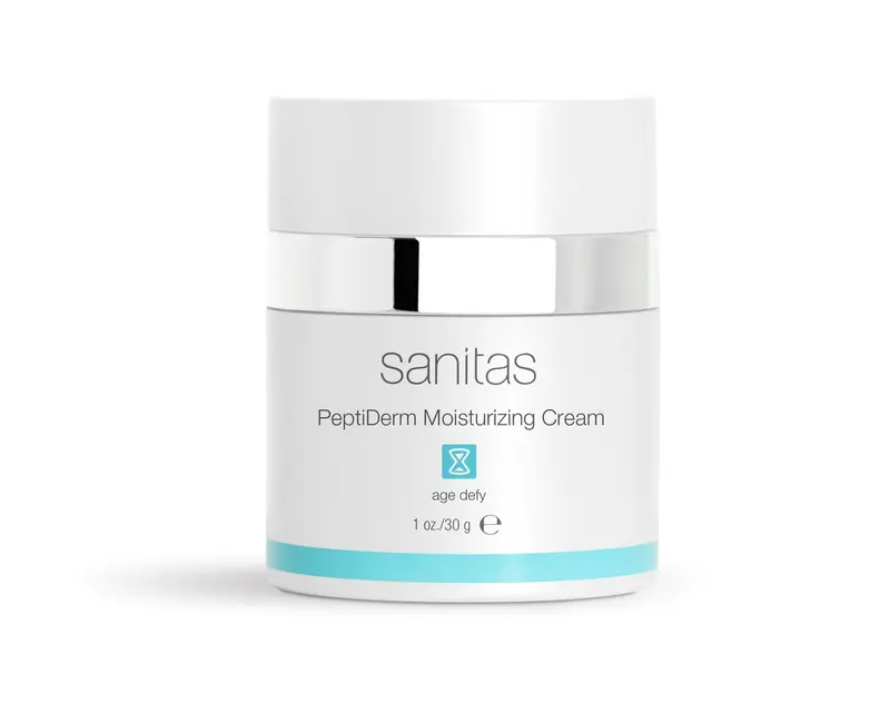 Crème Hydratante PeptiDerm Sanitas – Peptides, Hydratation Ultra pour Peau Mature, 30 ml