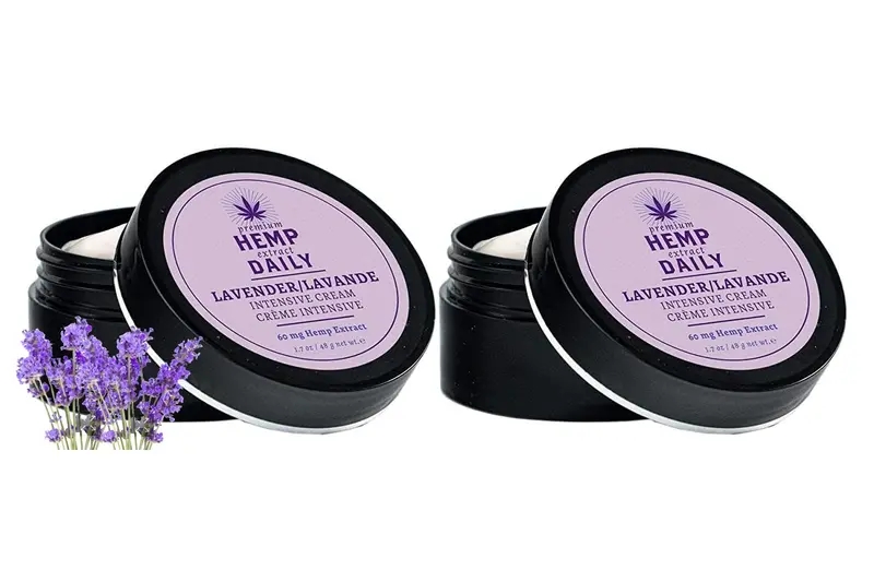 Crème Intensive Premium Hemp Daily – Muscle, Genou, Articulations – Bio | 1,7 oz (Lavande) Lot de 2