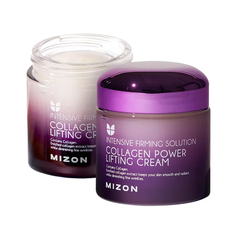 Crème liftante au collagène MIZON – 75 ml, Hydratation profonde et Raffermissement, Complexe Vert Apaisant
